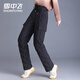 Flying in the snow straight down pants for women 2025 new overalls cold-proof and warm high-waisted leggings slim winter trousers black L (170) /115-130Jin Jin equals 0.5 kg