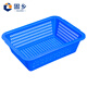 Guxiang Cestas de plástico Cestas de clasificación de pantalla cuadrada/Cestas de rotación/Cestas de organización Cajas perforadas de plástico Cajas de fugas Filtro de malla Clasificación de estantes de almacén Cesta de verduras Cesta azul No. 3 Paquete de 2