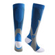 Leopard dive compression socks running stockings marathon socks pressure socks sports men and women professional fitness basketball jump rope stockings blue + black two pairs of S/M suitable for shoe sizes 36-40 compression package cushioning and wear-resistant