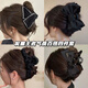 Super Hepburn-style black bow clip for women 2024 new back head headwear fashion shark clip hair card [Same as white deer] satin bow clip (about 1