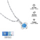 Ji Shizhe's lucky four-leaf clover platinum necklace for women platinum PT950 clavicle chain pendant Valentine's Day gift for girlfriend Platinum lucky four-leaf clover (white)