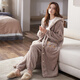 Catman Coral Velvet Paar Nachthemd für Männer und Frauen Herbst- und Winter-Pyjamas verdickte Flanell Long Bademantel Set M6189 Frauenmodell M (Empfohlen 80-100 Jin [Jin Equals Equals Equals])