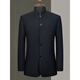 FOSEKI high-end brand men's high-end new Chinese tunic suit men's formal groom's wedding dress standing black single-piece top M 170 size