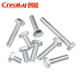 Creaby grade 4.8 galvanized external hexagonal screws hexagonal bolts extended machine screws hexagonal screws M6x20 (50 pcs)