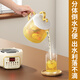 Multifunctional all-glass flower tea health pot office small one-person mini stew pot all-in-one fully automatic household tea boiler 2024 new health cup mini kettle intelligent quick cooking 650ml (automatic heat preservation)