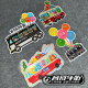 Mayday Mayday Rabbit Carot Ballon Bus Reflexion Magnetbeutel Notebook Auto Aufkleber 9194 Bus AUV Reflektierende magnetische Reflexion 20*19 cm