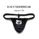 Men's underwear low-waist sexy cartoon bear trendy thong T-pants polyester personality Internet celebrity sexy temptation single butt sky blue + red M