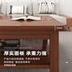 Solid wood coffee table living room home small apartment coffee table office simple table solid wood frame table rectangular tea table walnut double layer 80-upgraded quality thickened material