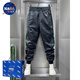 Nasalike Heavyweight Plus Samt verdickte Hosen für Herren-Winterreiter-Lederhosen für Herren-Motorräder warm und winddicht, vielseitiger, schlanker Anpassung und Fußruhe-Spleißfarbe [Hinzufügen von plus samtigem Verdickten] M 85-105jin [Jin entspricht 0,5 kg]