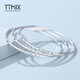 TTMIX imitation diamond pattern classic platinum bracelet pt950 platinum simple women's bracelet birthday gift 54mm weight 8.12g width 2.5mm