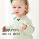 Youqi baby clothes spring and autumn new jumpsuit pure cotton baby spring style cotton underwear newborn pajamas crawl clothes spring and autumn [pure cotton] small green bud 66cm