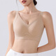Tingmei Seamless Adjustable Sports Bra Women's Vest Style Pull-up Anti-sagging Big Breast Revealing Small Side Breast Bra