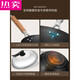 Imported Quality Deutsch altmodisches handgefertigtes, purer Eisen-Topf Nicht-Stick-Topf ohne Beschichtung Wok Haushaltsbraten-Brand-Pan-Nitring-Topf 99 Zoll Anti-Scenen-Modell 30 Ohrless Luxus 9930 Zoll