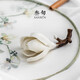 Sanxun (sanxun) creative ceramic magnolia flower incense holder decoration pure hand-made exquisite tea set tea table home high-end small ornaments magnolia flower_small incense holder