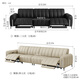Gujia Home (KUKA) Italian light luxury zero-wall electric function leather sofa living room 6296 [piano keys black] triple double electric