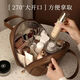 Vinoya Makeup Bag Makeup Large Capacity Storage Portable New Travel Handheld Washing Cosmetic Storage Bag Brown Large 23*9*20cm