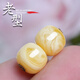 Caihe raw ore Russian material beeswax amber old barrel beads loose waist beads bracelet diamond star and moon 108 Buddha beads diy jewelry accessories diameter about 12mm/single