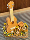 LEGO White Swan Piano Instrument Bloor Block Assembly Violin Guitar Bouquet Girl Ornaments Girl Toys Flowers Piano-841 con Atmosphere Light