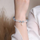 BOSFRU special-shaped aquamarine crystal bracelet, small fresh and sweet girl's bracelet, ins style gift for girlfriend and best friend, suitable for clean hands with a circumference of 14cm