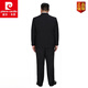 Pierre Cardin high-end wool large size suit for men, spring and autumn style, no ironing, anti-wrinkle, business formal wear, extra fat, dad's wedding, navy blue, C version large size/no back slit XL 180/96 170-190Jin Jin equals 0.5 kg