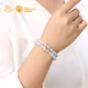Potala Palace aquamarine pink crystal bracelet 925 silver birth year transfer beads multi-circle bracelet for men and women birthday gifts for girlfriends