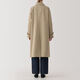 Muji (Muji) Style des femmes, pas facile d'obtenir de l'eau, un manteau à double boutonnage, une veste de ventre, l'automne de mi-longueur, Beige M 160 / 84a
