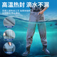 Yuyongji (YUYONGJI) waist-high waders nylon lure equipment wading pants lower body rain pants men's one-piece rain boots waterproof clothing fishing clothing green thickened waist-high waders (PVC special price impulse 40 shoe size