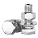 Fengji M16M18M20M22M24M27M30M33-M36 304 stainless steel external hexagonal bolt screw nut set M27*190 1 set