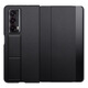 RNX is suitable for Honor Magic Vs2 mobile phone case magicV2 folding screen all-inclusive anti-fall smart window protective cover MagicVS wristband holder high-end magnetic men's leather case Magic VS2 [elegant black-magnetic window flip]