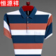 
Hengyuanxiang middle-aged men's short-sleeved T-shirt lapel striped polo clothes large size pure cotton real pocket half-sleeved sweatshirt 733 blue XL 175 suitable for 135-155Jin [Jin equals 0.5 kg]