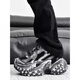 Geer Carson Paris dad shoes men's casual trendy brand couple old thick sole heightened black warrior street tire durian shoes women black 42