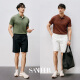 SANHEER夏季经典商务POLO衫 高端桑蚕丝棉大珠地 男士翻领 DAT844 苔藓绿 48/M