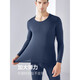 Modal Ultra-Thin Thermal Underwear Men's Seamless Slim Bottoming Autumn Clothes Autumn Pants Men's Suit Large Size Antibacterial Autumn and Winter Super Soft Modal 7A Antibacterial Tungsten Black-Round Neck Suit XL Recommended 130-145 Jin Jin equals 0.5 kg