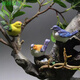 Phoebe gardening micro-landscape ornaments bird resin crafts cute simulated bird's nest gardening bonsai decorative bird eggs medium blue bird