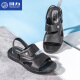 Huili Sandals Herren Casual Home Beach Cooler nicht rutscher Sommer wasserdichtes Plastik-Keaste-Resistant Dual-Purple-Sandalen 3888 Schwarz 42