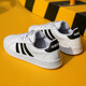 阿迪达斯 （adidas）男鞋 24夏季时尚经典男子休闲鞋帆布鞋耐磨透气小白鞋运动鞋 AW3889/白色帆布鞋 42