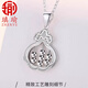 Qiyu pt950 platinum abacus pendant women's lucky bag pendant double-sided car flower laser beads pendant only