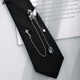 
Muquer high-end atmospheric tie tie [Lin Yuejun] pendant hanging chain tie without knotting black jk uniform trendy little magpie (pendant tie)