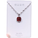 Tanhai's new sterling silver high-end ruby four-leaf clover necklace for women zircon exquisite diamond simple clavicle chain pendant trend 925 sterling silver red four-leaf clover necklace