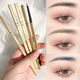 Han Meichen small gold bar eyebrow pencil for women, natural waterproof, long-lasting, not easy to fade, very fine head wild eyebrow makeup beginner double-headed pen 01# black (small gold bar)