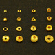 Olodya, Goldpartitionsperlen, Goldperlen, handgefertigter DIY -Schmuck und Kunst, Perlen, Perlen, Perlen, Perlen, Halskettenzubehör, Abacus Perlen/Einzelnummer YJ45)