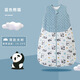 CLCEY spring and autumn baby pure cotton children's anti-jump newborn vest type A infant sleeping bag gray polar bear S size (recommended height within 70CM)
