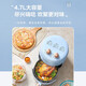 Midea Air Fryer Hogar completamente automática Multifunción Multifunción Freidora eléctrica a gran capacidad Freidora francesa Circulación de aire caliente sin ventana de visualización de la freidora francesa de temperatura de temperatura de doble botón KZE5012 Gran capacidad-4.7L