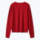 Jinju 100% pure wool knitted sweater for women, versatile, simple, fashionable, niche temperament, long-sleeved warm base shirt top