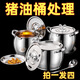 High temperature resistant seasoning oil tank food grade filter pig household oil barrel with lid lard pot stainless steel lard pot kitchen filter residue oil storage artifact 3500 ml antibacterial