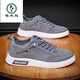 Woodpecker canvas shoes men's shoes for summer breathable and lightweight old Beijing cloth shoes versatile casual board shoes one-legged sports trendy shoes men gray 45