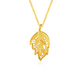 Yongsi Old Phoenix 999 Old Phoenix Gold Pure Gold Good Marriage Pendant Women's Light Luxury Imitation Gold Hollow Gold Leaf Necklace