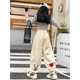 Girls' pants autumn and winter sports rabbit 2025 new children's plus velvet girls' trousers large children's tying feet trousers autumn NN-JA983 [Gray] plus velvet style 150cm