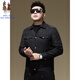 ROYAL PALM POLO SPORTS CLUB European fashion brand plaid jacquard work jacket men's spring and autumn new casual top lapel jacket men's black 4XL recommended weight 165-180Jin Jin equals 0.5 kg