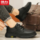 Warrior Business Retro Casual Work Shoes Мужчины кружевные кожаные туфли мужчины 1632 черные 43